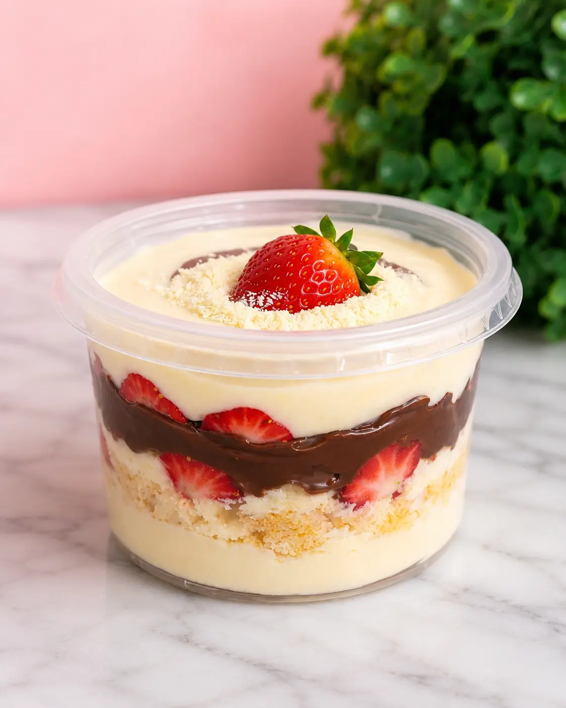 Bolo de pote Ninho com Nutella e morango artesanal Delícias da Shi em Pirituba